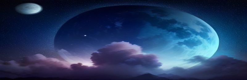 黄油网页游戏《星落之约》封面，两位动漫角色在夜空繁星下相遇，画面蓝紫色调浪漫唯美，恋爱养成题材